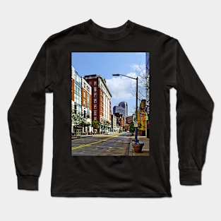 Pittsburgh PA - View Down Ninth Street Long Sleeve T-Shirt